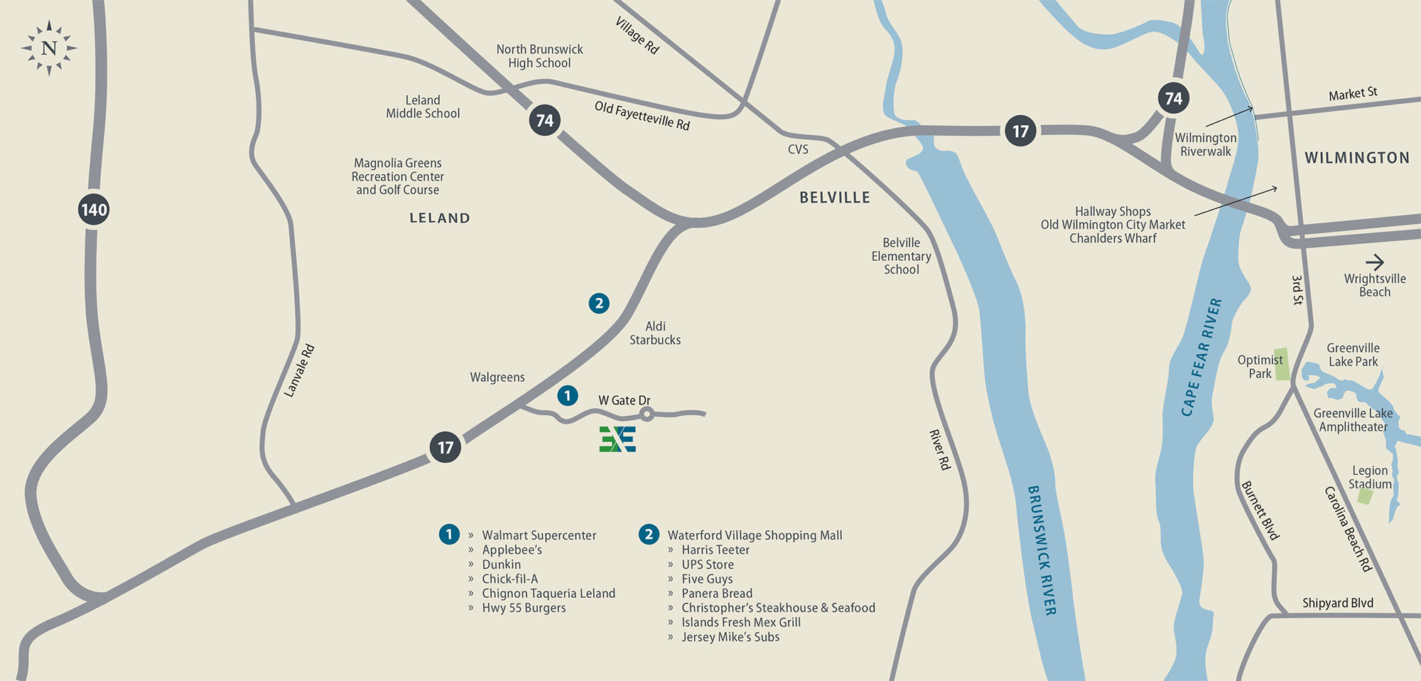Exchange at Westgate - Map Location